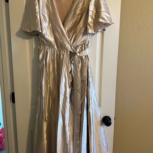 Champaign bridesmaid dress